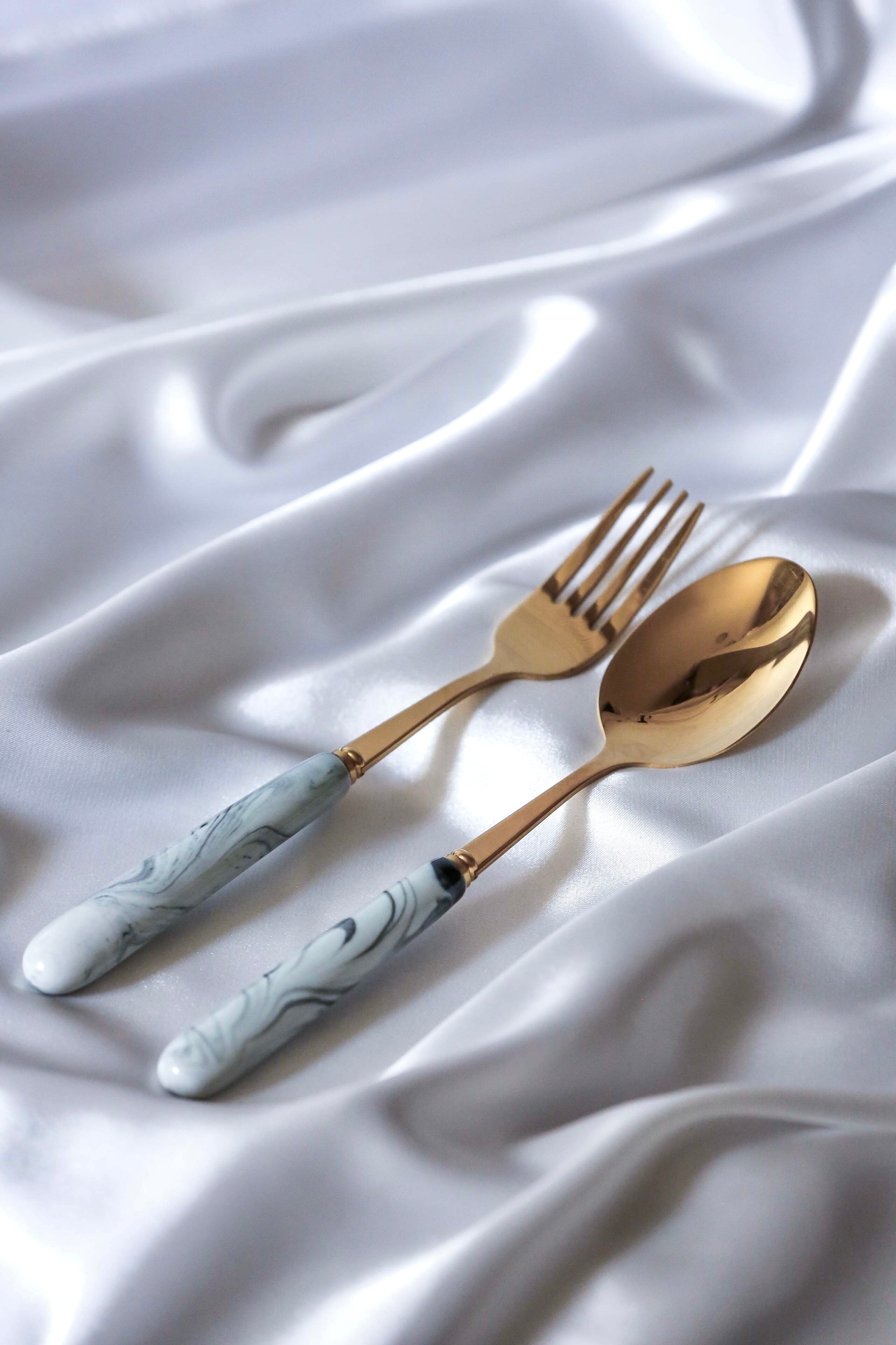 Gold and hot sale silver cutlery